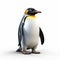 Realistic King Penguin Image On White Background - Daz3d Style