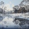 Realistic Landscape Paintings Of The Iceberg River In Melbourne