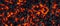 Realistic lava flame on black ash background. Texture of molten magma surface