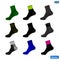 Realistic layout of socks. A template simple example. vector illustration