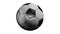 Realistic leather soccer ball rotating on the white background. Animation of a football ball on a white background