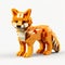 Realistic Lego Fox With Vibrant Colors And Detailed Rendering