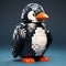 Realistic Lego Penguin: Hyper-detailed 3d Rendering With Cubism Influence