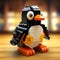 Realistic Lego Penguin With Photorealistic Details And Vivid Colors