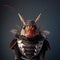 Realistic lifelike cockroach roach in punk rock rockstar leather outfits, surreal surrealism. Generative AI