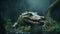 Realistic Lifelike Crocodile In Rainy Forest Diorama