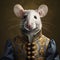 Realistic lifelike mouse rodent in renaissance regal medieval noble royal outfits, commercial