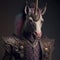 Realistic lifelike unicorn in punk rock rockstar leather outfits, surreal surrealism. Generative AI