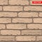 Realistic light brown brick wall texture