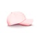 Realistic light pink baseball cap mockup from side view