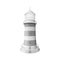 Realistic lighthouse. Illustration isolated on white background.