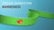 Realistic lime green ribbon. Awareness organ donation month poster. Vector illustration. World organ donation day