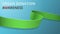 Realistic lime green ribbon. Awareness organ donation month poster. Vector illustration. World organ donation day