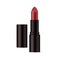 Realistic lipstick in glossy black packaging.