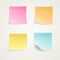 Realistic looking colorful sticky notes