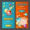 Realistic Lotto Banner Vertical Set. Vector