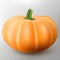 Realistic macro orange pumpkin isolated on transparent background. EPS 10