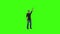 Realistic man Character close up hand waving animation on the chroma key