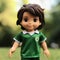 Realistic Matthew Doll In Green Soccer Uniform - Mexican-american Fusion