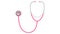 Realistic medical equipment, pink stethoscope