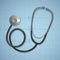 Realistic Medical stethoscope. background with stethoscope medical equipment, Health care concept.