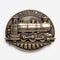 Realistic Metal Badge Pin with steam locomotive