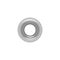 Realistic metal silver eyelet for tag, vector illustration