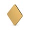 Realistic metallic golden square four angled geometric shape pedestal diagonally placed 3d vector