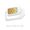 Realistic Micro to Standard SIM card adapter. Phone sim-card converter kit.