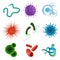 Realistic microbes and bacteria