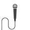 Realistic microphone isolated on white background. Vector illustration.