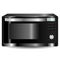 Realistic microwave oven steel vector