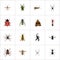 Realistic Midge, Spinner, Insect And Other Vector Elements. Set Of Bug Realistic Symbols Also Includes Emmet