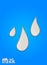 Realistic milk drop, splashes, liquid isolated on blue background. vector illustration