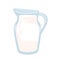 Realistic milk splash in a glass vector illustration. Milk poured into glass on a blue background,