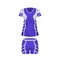 Realistic mockup women t-shirt - tunic, fashion shorts. Football form.