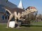 Realistic model of a Allosaurus. Dinosaur park Belgorod , Russia - NOV, 15, 2018