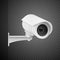Realistic modern CCTV camera isolated on transparent background. Vector illustration.