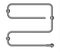 Realistic modern design chrome luxury heated towel rail coil pip