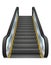 Realistic modern escalator vector illustration