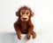 The realistic Monkey in Pixar style on a white background in 8k UHD is amazing.