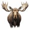 Realistic Moose Portrait With Huge Horns - Detailed Rendering