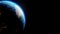 Realistic Motion Graphics of Planet Earth Rotating in the Night Loop Animation