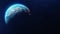 Realistic Motion Graphics of Planet Earth Rotating in the Night Loop Animation