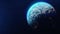 Realistic Motion Graphics of Planet Earth Rotating in the Night Loop Animation