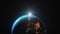 Realistic Motion Graphics of Planet Earth Rotating in the Night Loop Animation