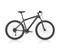 Realistic mountain bike black vector