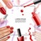 Realistic Nail Polish Design Template