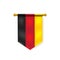 Realistic national germany flag mockup for design element