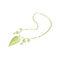 Realistic necklaces with pendants in the form of snail shells, leaves, beads. Graceful female accessory. The green